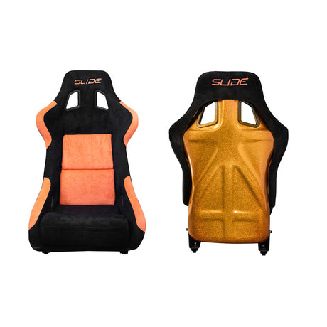 SLIDE KS2 Rennsitz Wildleder Orange-Schwarz / gold Glanz