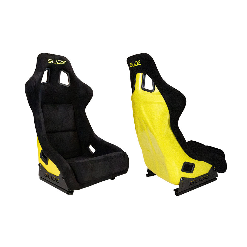 SLIDE KS2 Rennsitz Wildleder schwarz / gelb Glanz