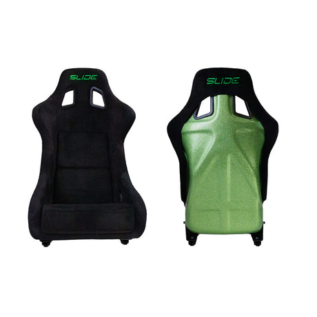 SLIDE KS2 Rennsitz Wildleder schwarz / grün Glanz