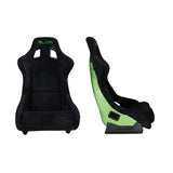 SLIDE KS2 Rennsitz Wildleder schwarz / grün Glanz