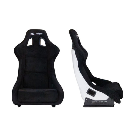 SLIDE KS2 Rennsitz Wildleder schwarz / weiß Glanz