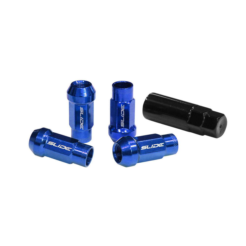 SLIDE Radmuttern Lug Nuts M12x1,25 Blau (20 Stück)