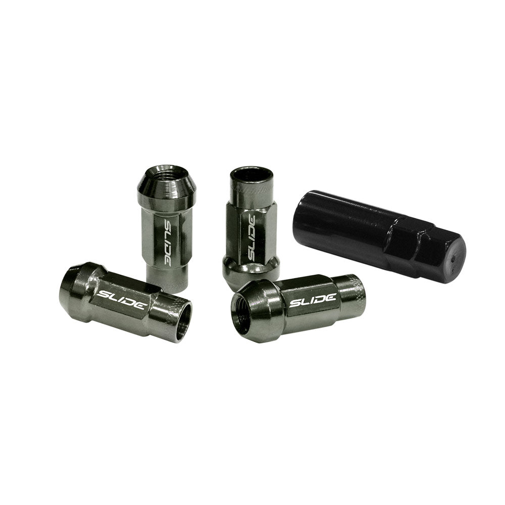 SLIDE Radmuttern Lug Nuts M12x1,25 Graphit (20 Stück)