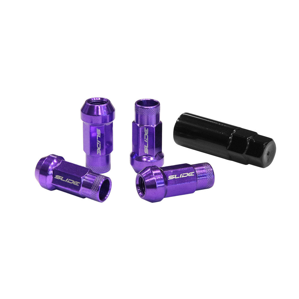 SLIDE Radmuttern Lug Nuts M12x1,25 Lila (20 Stück)