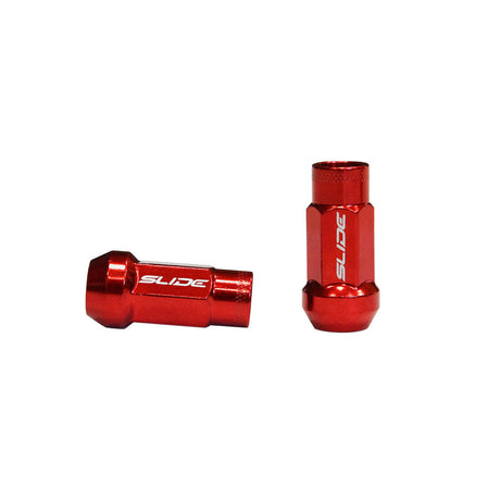 SLIDE Radmuttern Lug Nuts M12x1,25 Rot (20 Stück)