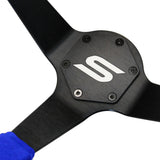 SLIDE Touge Sportlenkrad Wildleder blau (geschüsselt)