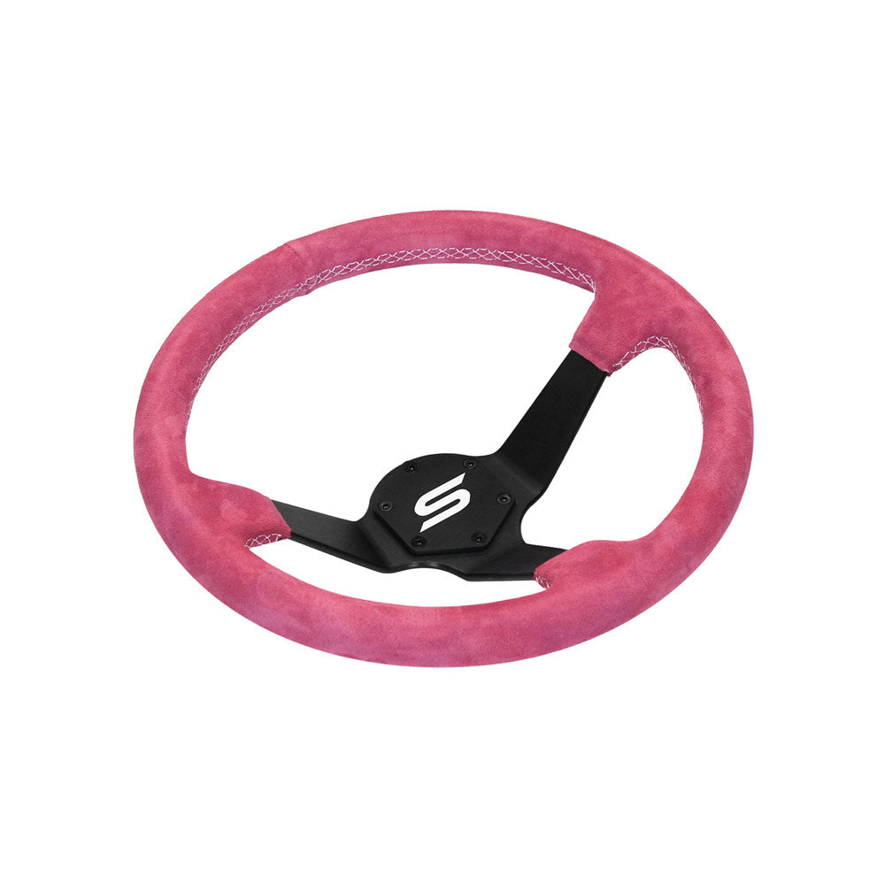 SLIDE Touge Sportlenkrad Wildleder pink (geschüsselt)