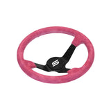 SLIDE Touge Sportlenkrad Wildleder pink (geschüsselt)