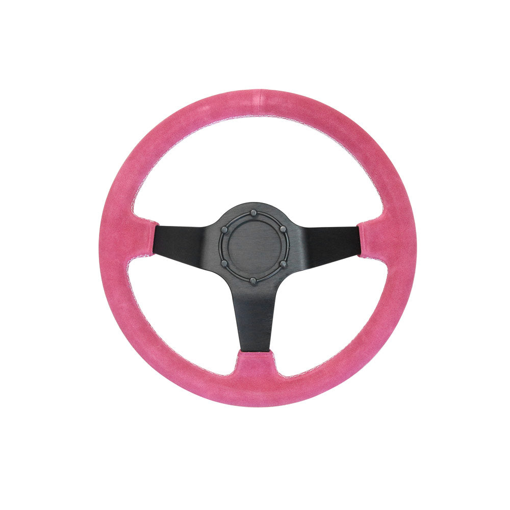 SLIDE Touge Sportlenkrad Wildleder pink (geschüsselt)