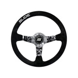 SLIDE Touge Sportlenkrad Wildleder schwarz Motorsport Design (geschüsselt)