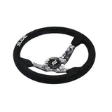 SLIDE Touge Sportlenkrad Wildleder schwarz Motorsport Design (geschüsselt)