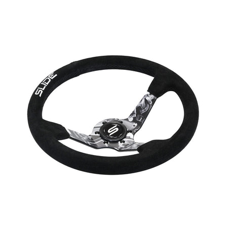 SLIDE Touge Sportlenkrad Wildleder schwarz Motorsport Design (geschüsselt)