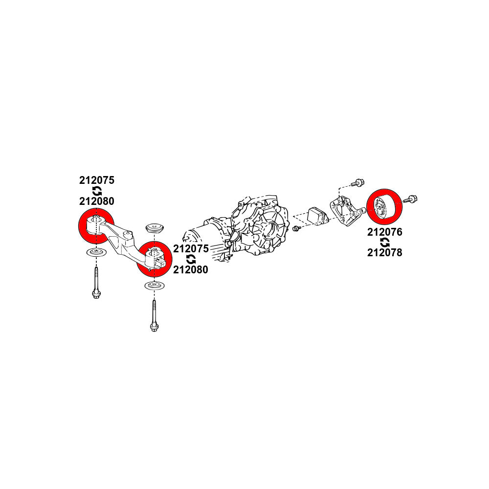 STRONGFLEX Buchse Differential passend für Toyota Yaris GR Hinterachse (PU)