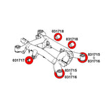 STRONGFLEX Buchsen Set passend für BMW E39 Touring Vorderachse & Hinterachse (PU)