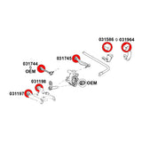 STRONGFLEX Buchsen Set passend für BMW E63 E64 Vorderachse & Hinterachse (PU)