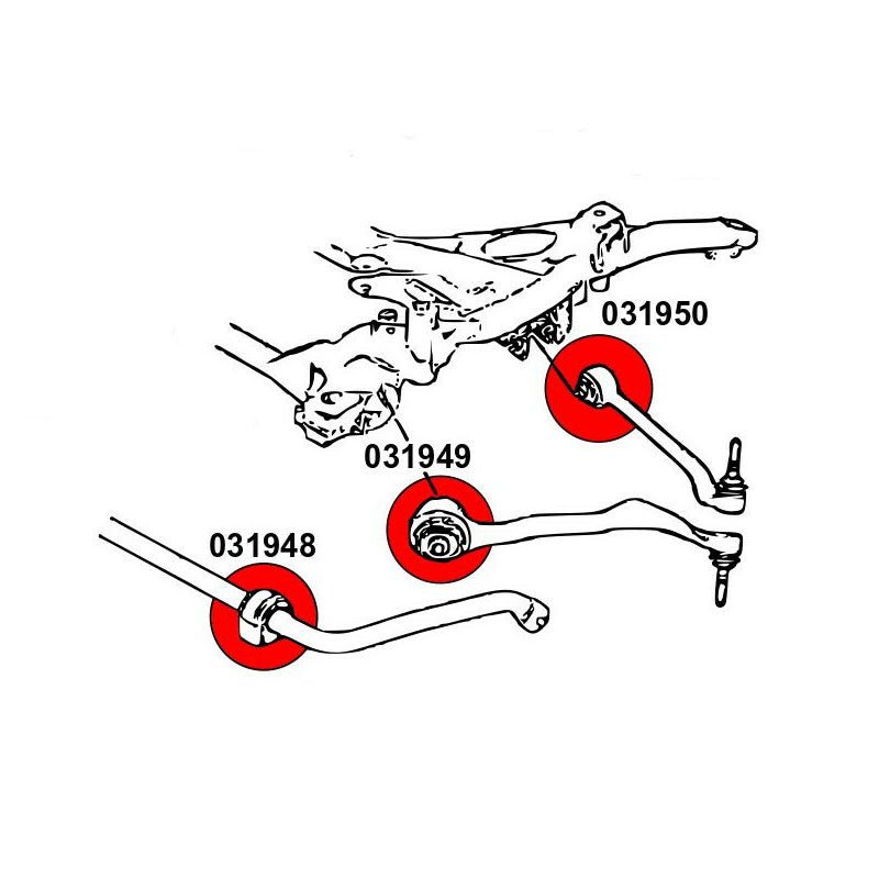 STRONGFLEX BMW F30 F31 F34 Buchsen Set Vorderachse & Hinterachse (PU) - PARTS33 GmbH