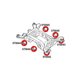 STRONGFLEX Buchsen Set passend für Ford Mustang VI Vorderachse & Hinterachse (PU)