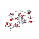 STRONGFLEX Buchsen Set passend für Honda CRX Del Sol Vorderachse & Hinterachse (PU)