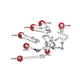 STRONGFLEX Buchsen Set passend für Lexus LS I XF10 Hinterachse (PU)