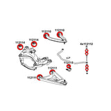 STRONGFLEX Buchsen Set passend für Mercedes-Benz W114 W115 Vorderachse & Hinterachse (PU)