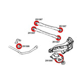STRONGFLEX Buchsen Set passend für Mini R53 JCW Hinterachse (PU)