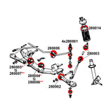 STRONGFLEX Buchsen Set passend für Nissan 240Z S30 Vorderachse & Hinterachse (PU)