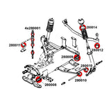STRONGFLEX Buchsen Set passend für Nissan 240Z S30 Vorderachse & Hinterachse (PU)
