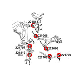 STRONGFLEX Buchsen Set passend für VW Golf 2 Syncro Hinterachse (PU)