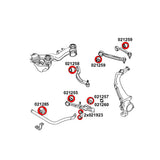 STRONGFLEX Buchsen Set passend für Audi A6 C5 Vorderachse & Hinterachse (PU)