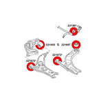 STRONGFLEX Buchsen Set passend für Skoda Fabia 6Y Vorderachse & Hinterachsträger (PU)