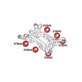 STRONGFLEX Hinterachsträger Buchsen Set passend für Ford Mustang VI (PU)