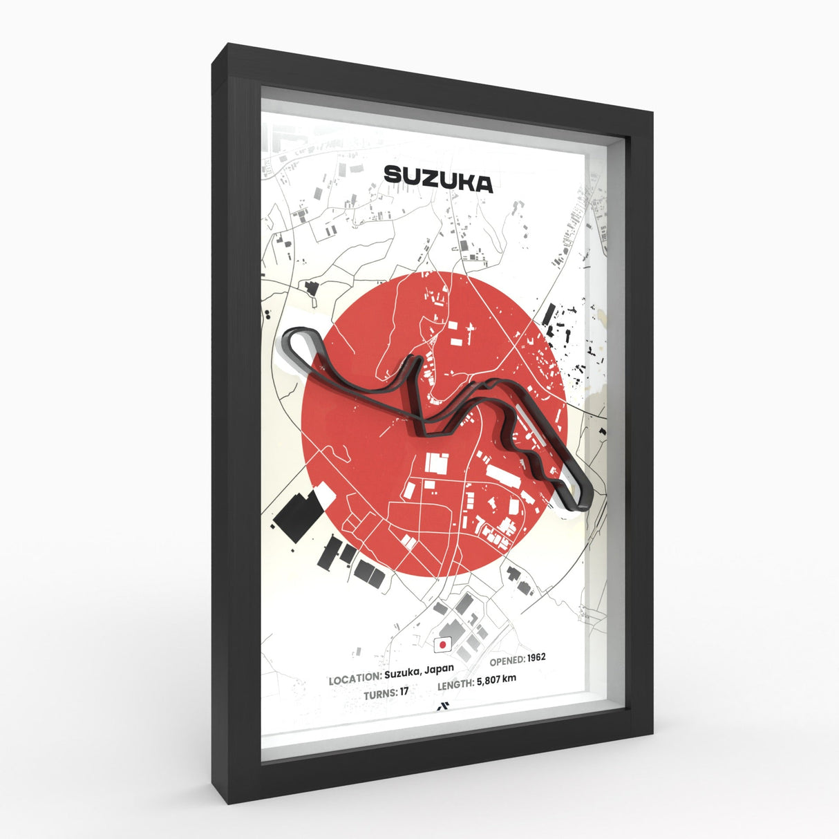 AP10 Suzuka 3D Poster (gerahmt)