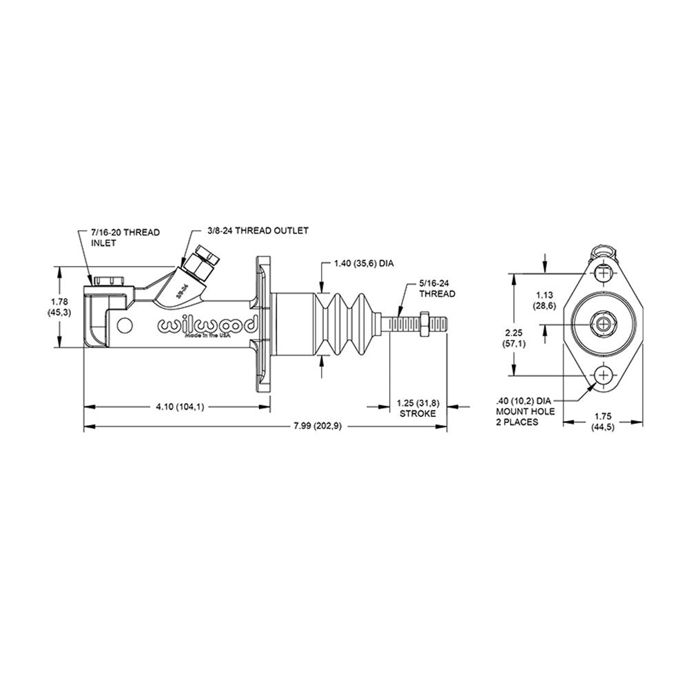 Wilwood Master cylinder hydraulic (0,625" / 0,7" / 0,75") - PARTS33 GmbH