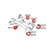 STRONGFLEX Hinterachsträger Buchsen Set passend für BMW E39 Limousine (PU)