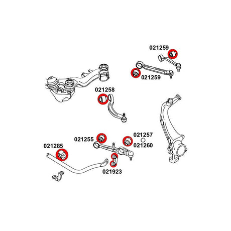 STRONGFLEX Audi A4 / S4 B5 Buchsen Set Vorderachse (PU) - PARTS33 GmbH