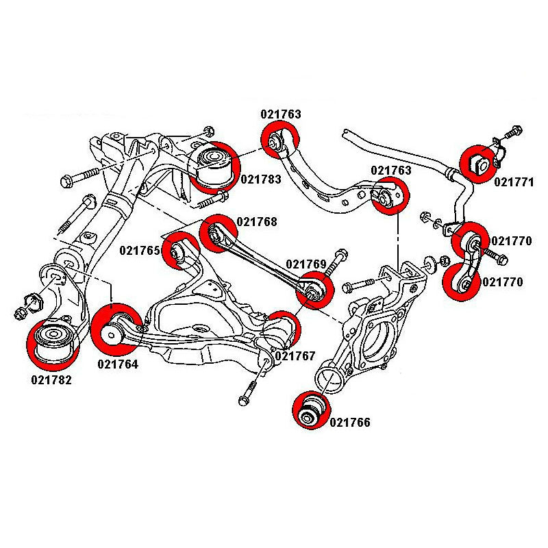 STRONGFLEX Audi A6 / RS6 C6 Buchsen Set Hinterachse (PU) - PARTS33 GmbH