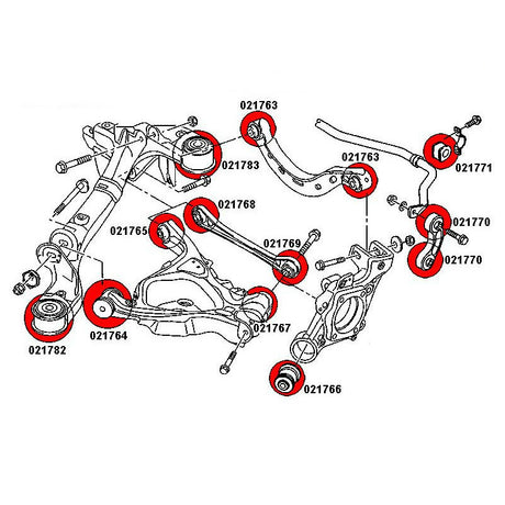 STRONGFLEX Audi A6 / RS6 C6 Buchsen Set Hinterachse (PU) - PARTS33 GmbH