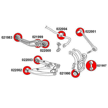 STRONGFLEX VW Phaeton Buchsen Set Hinterachse (PU) - PARTS33 GmbH