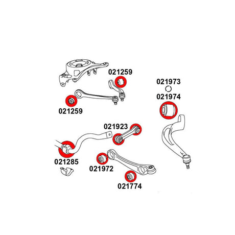 STRONGFLEX Audi A5 8T Buchsen Set Vorderachse (PU) - PARTS33 GmbH