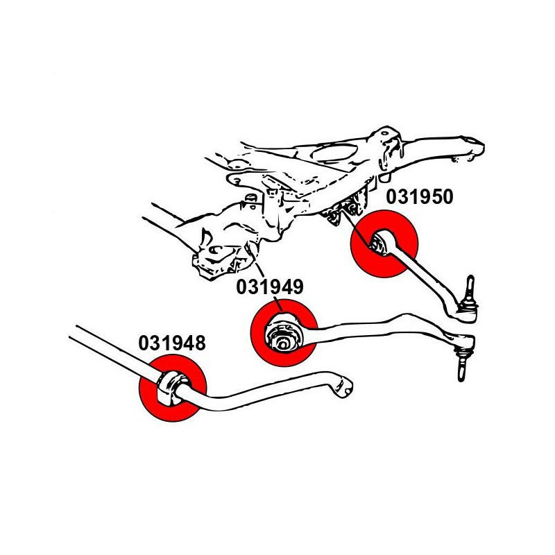 STRONGFLEX BMW F30 F31 F34 Buchsen Set Vorderachse (PU) - PARTS33 GmbH