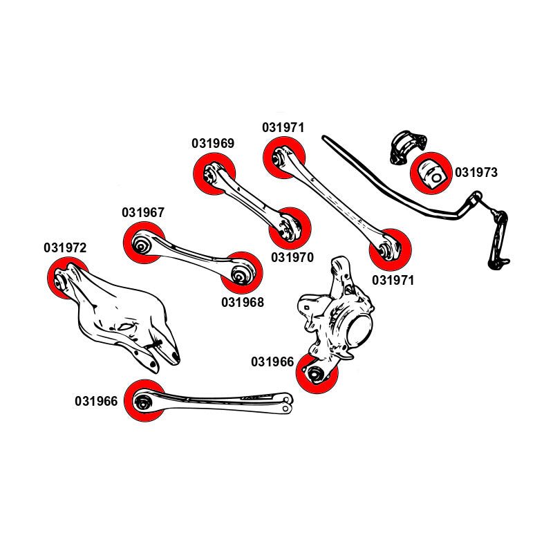 STRONGFLEX BMW F32 F33 F36 Buchsen Set Hinterachse (PU) - PARTS33 GmbH