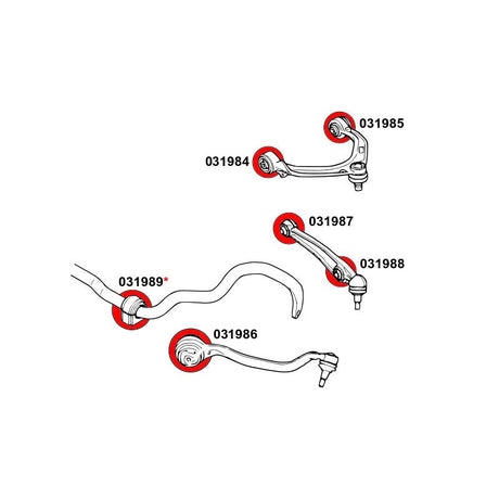 STRONGFLEX BMW X6 E71 E72 Buchsen Set Vorderachse & Hinterachse (PU) - PARTS33 GmbH