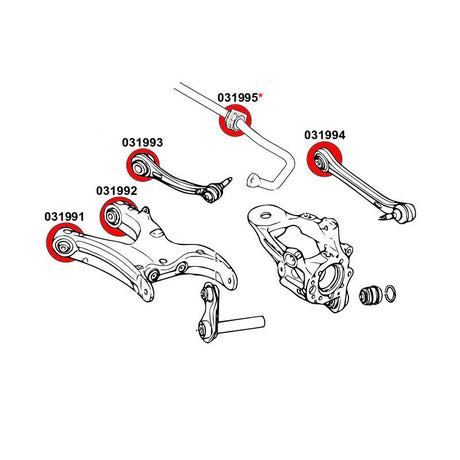 STRONGFLEX BMW X6 E71 E72 Buchsen Set Vorderachse & Hinterachse (PU) - PARTS33 GmbH