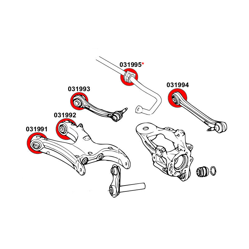 STRONGFLEX BMW X5 E70 Buchsen Set Hinterachse (PU) - PARTS33 GmbH