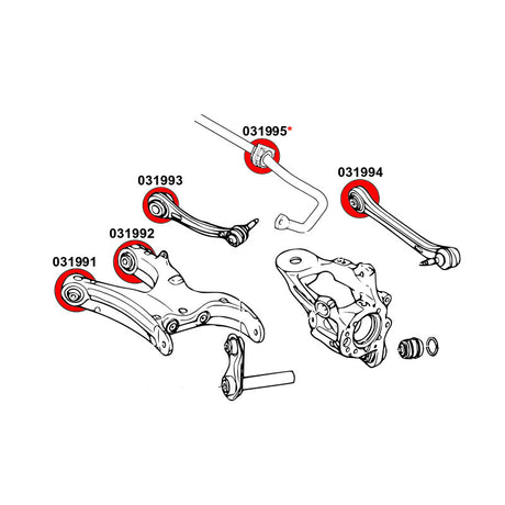 STRONGFLEX BMW X5 E70 Buchsen Set Hinterachse (PU) - PARTS33 GmbH