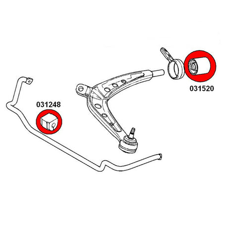 STRONGFLEX BMW Z4 E85 E86 Buchsen Set Vorderachse & Hinterachse (PU) - PARTS33 GmbH