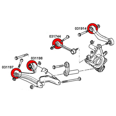 STRONGFLEX BMW E38 Buchsen Set Vorderachse & Hinterachse (PU) - PARTS33 GmbH