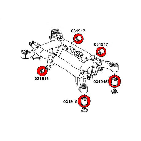 STRONGFLEX BMW E38 Buchsen Set Vorderachse & Hinterachse (PU) - PARTS33 GmbH