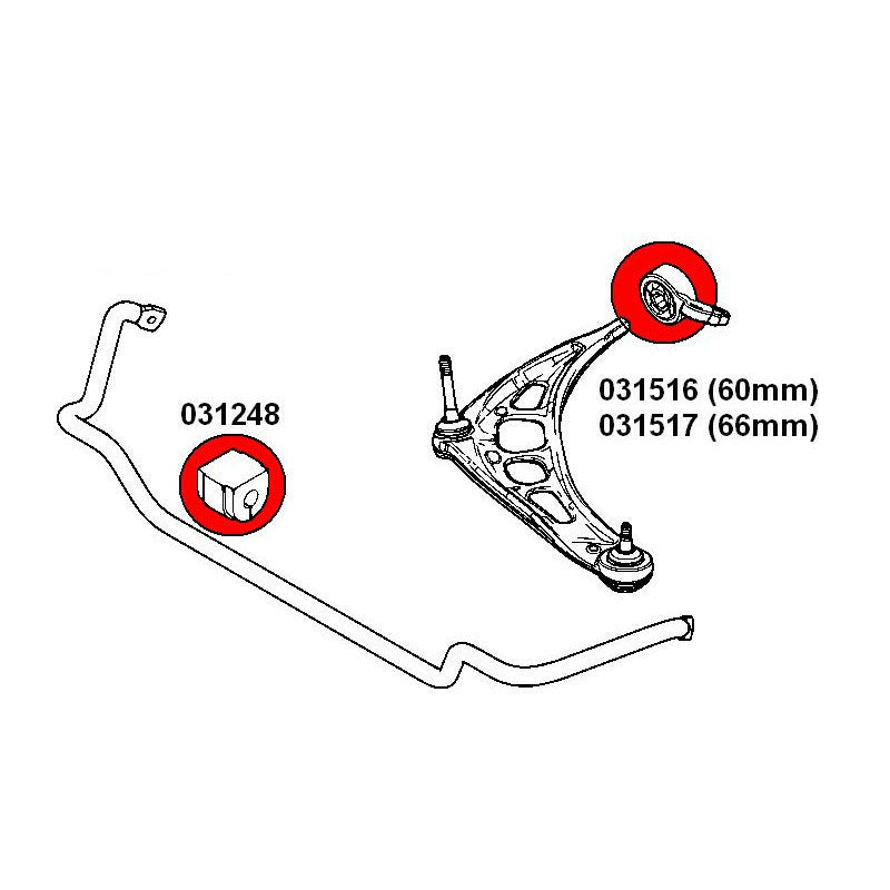 STRONGFLEX BMW E46 M3 Buchsen Set Vorderachse & Hinterachse (PU) - PARTS33 GmbH