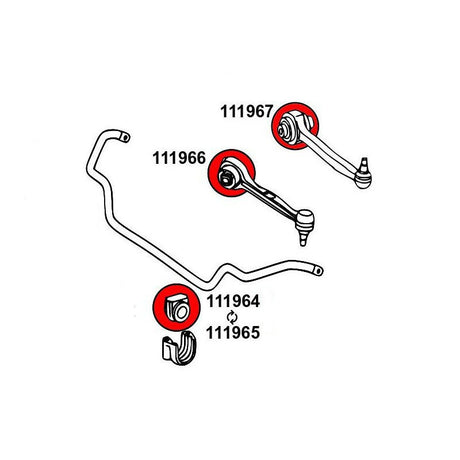 STRONGFLEX Mercedes W209 Buchsen Set Vorderachse (PU) - PARTS33 GmbH